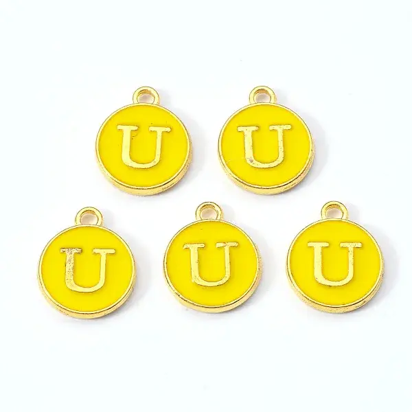 Golden Plated Alloy Enamel Charms