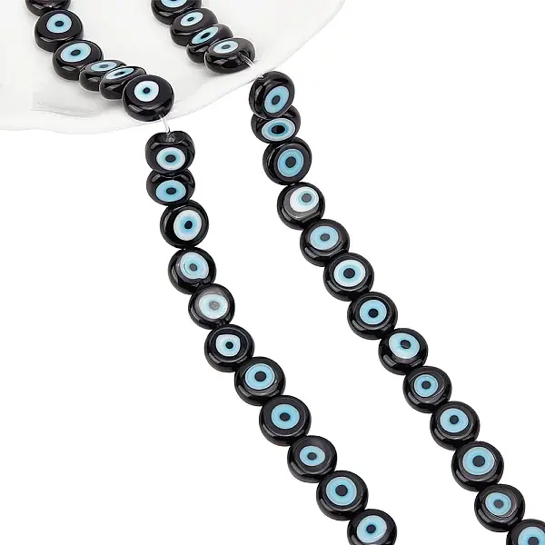 1 Strand Handmade Evil Eye Lampwork Beads Strands