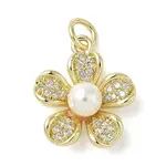 Brass Micro Pave Cubic Zirconia Pendants