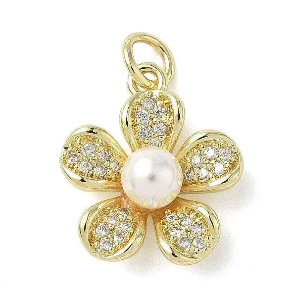 Brass Micro Pave Cubic Zirconia Pendants