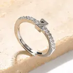 S925 Sterling Silver Adjustable Letter Rings for Women