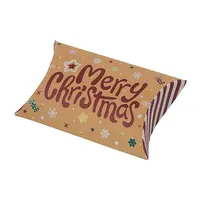 Christmas Theme Cardboard Candy Pillow Boxes