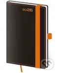 Kapesní diář 2026 Black Orange s poutkem