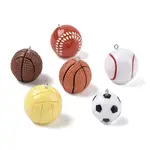 Opaque Resin Sports Pendants
