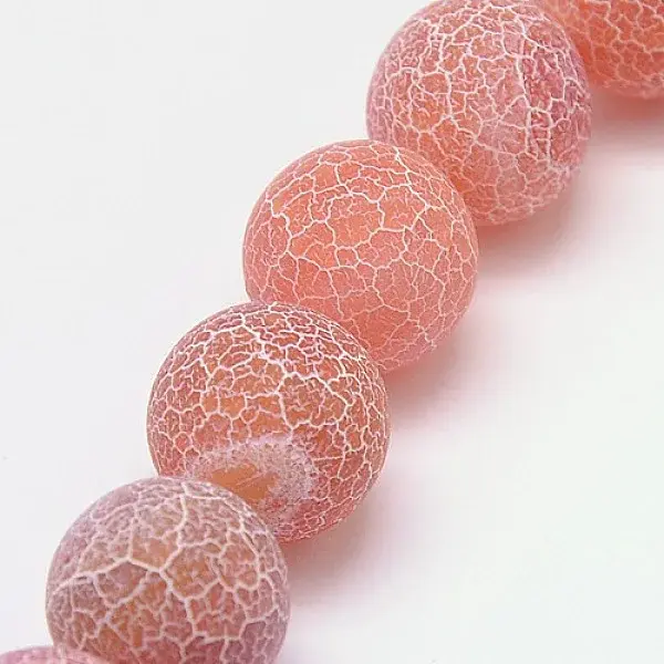 Natural Crackle Agate Beads Strands