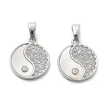 Brass Micro Pave Cubic Zirconia Charms