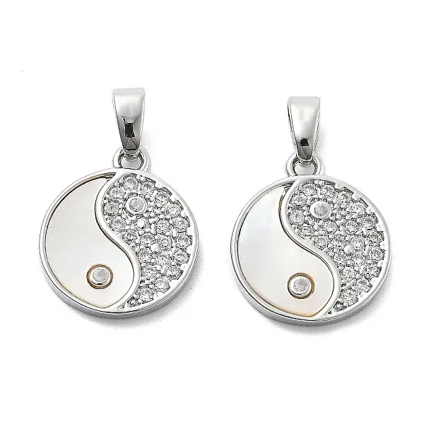 Brass Micro Pave Cubic Zirconia Charms