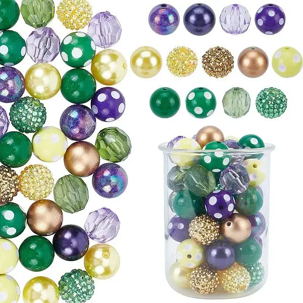 Mixed Style Acrylic Beads