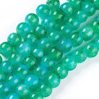 Spray Painted Glass Beads Strands