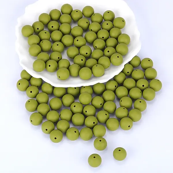 Round Silicone Focal Beads