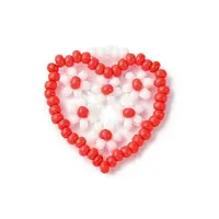 Glass Seed Beaded Heart with Flower Pendants