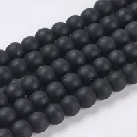Black Stone Beads Strands