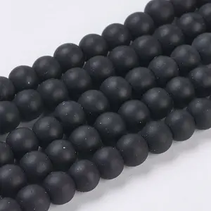 Black Stone Beads Strands