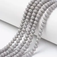 Opaque Solid Color Glass Beads Strands
