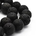Natural Lava Rock Round Bead Strands