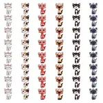 48Pcs 6 Styles Alloy Enamel Pendants