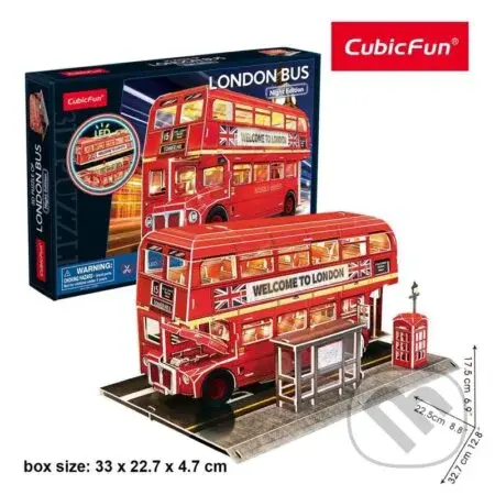 3D Noční edice: Londýnský autobus - puzzle z kategorie 3D puzzle