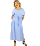 Pri Long maxi dress with waist tie "Summer Elegance"