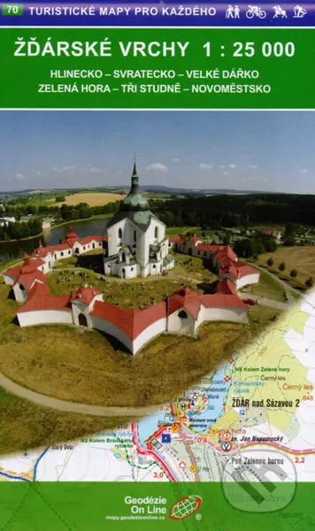 Žďárské vrchy 1:25 000/Hlinecko, Svratecko, Velké Dářko, Zelená hora, Tři Studně,Novoměstsko 1:25 000 / 70 Turistické mapy pro každého
