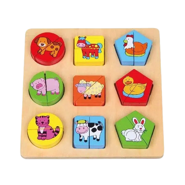 BABU - Puzzle vkládačka zvířátka z farmy