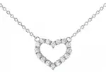 Silvego Stříbrný náhrdelník srdíčko se zirkony JJJN0685