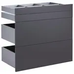 Hom`in SADA ZÁSUVEK, antracitová, 90,9/82/46,8 cm