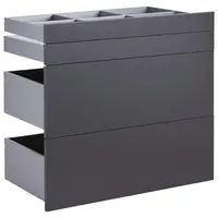 Hom`in SADA ZÁSUVEK, antracitová, 90,9/82/46,8 cm