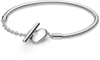 Pandora Stříbrný náramek se srdíčkem Moments 599285C00 17 cm