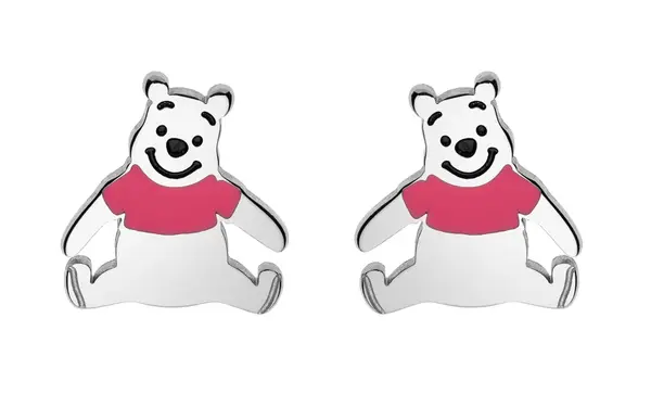 Disney Hravé ocelové náušnice Medvídek Pú Winnie the Pooh E600188L.CS