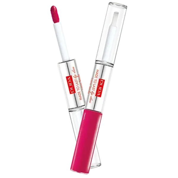 PUPA Milano Dlouhotrvající tekutá rtěnka Made To Last Lip Duo (Liquid Lip Colour) 2 x 4 ml 004 Geranium Fuchsia