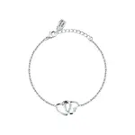 La Petite Story Ocelový náramek se srdíčky Love LPS05ASD56