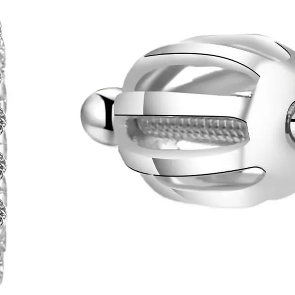 Beneto Stříbrné čtvercové náušnice AGUP1553S