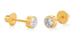 Brilio Půvabné náušnice ze žlutého zlata se zirkony 14/31.010/17ZIR