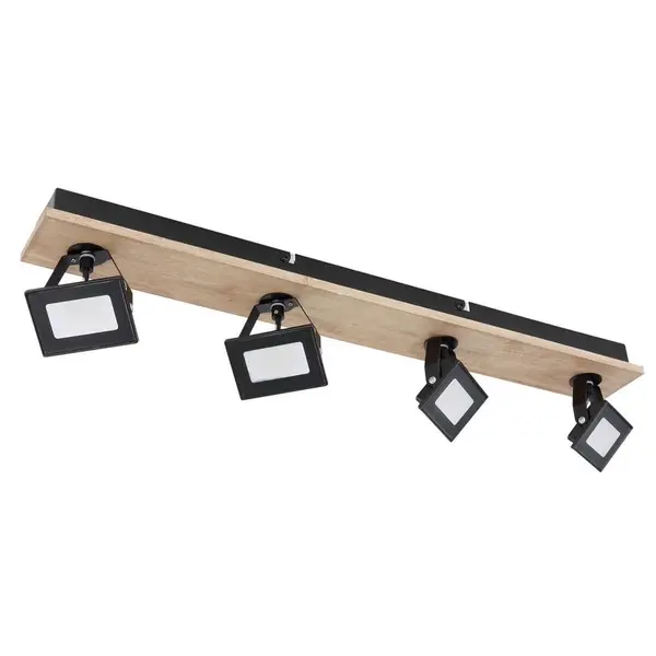 LED ZÁŘIČ, tmavě hnědá, černá, teplá bílá, 66 cm