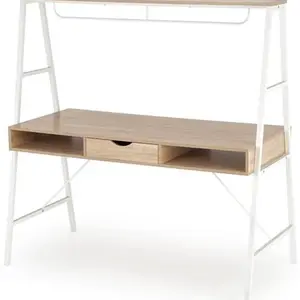 HALMAR Psací stůl B48, dub sonoma/ bílá