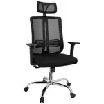 MID.YOU OTOČNÁ ŽIDLE, síťovina, plochá tkanina, černá