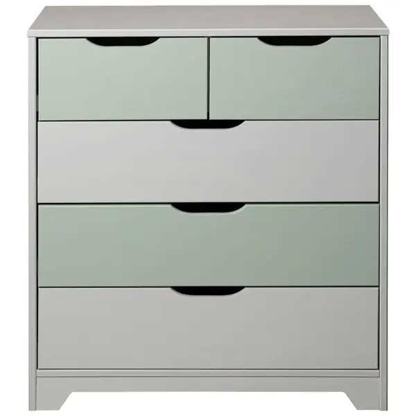 Livetastic KOMODA, borovice, šalvějově zelená, pastelově zelená, bílá, 82/92/41 cm