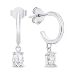 Brilio Silver Nadčasové stříbrné náušnice se zirkony EA655W