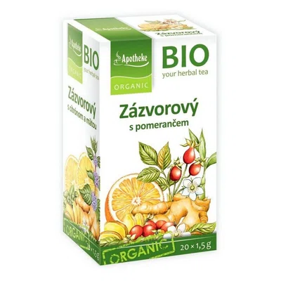 APOTHEKE Zázvorový čaj s pomerančem BIO 20 sáčků