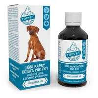 TOPVET Ušní lihové kapky očista pro psy 50 ml