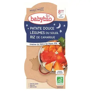 BABYBIO Sladké brambory s letní zeleninou 2x200 g