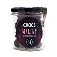 NATU Chocs maliny v 60% hořké čokoládě 90 g