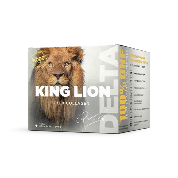 DELTA MEDICAL King lion flex collagen příchuť zelené jablko 240 g