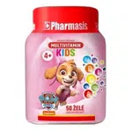 PHARMASIS Multivitamin kids Tlapková patrola želé pro děti růžová 50 ks