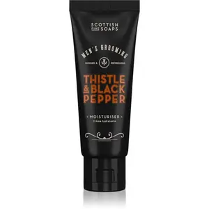 Scottish Fine Soaps Thistle & Black Pepper hydratační krém na obličej pro muže 75 ml
