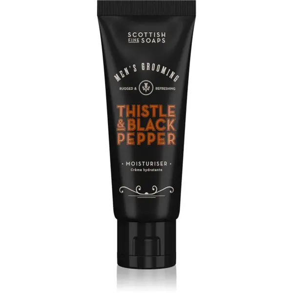 Scottish Fine Soaps Thistle & Black Pepper hydratační krém na obličej pro muže 75 ml