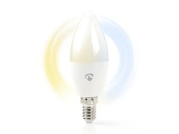 Smart LED žárovka E14 4.5W bílá NEDIS WIFILW13WTE14 WiFi Tuya