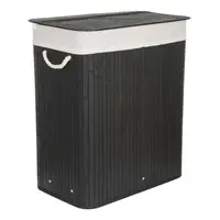 Koš prádelní G21 Bambus 105l Black