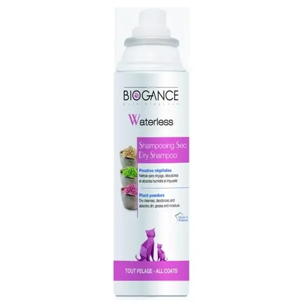 BIOGANCE Waterless cat suchý šampon pro kočky 150 ml