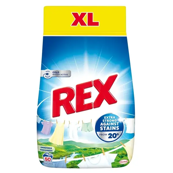 REX Prací prášek Amazonia Freshness 50 praní 2,5 kg
